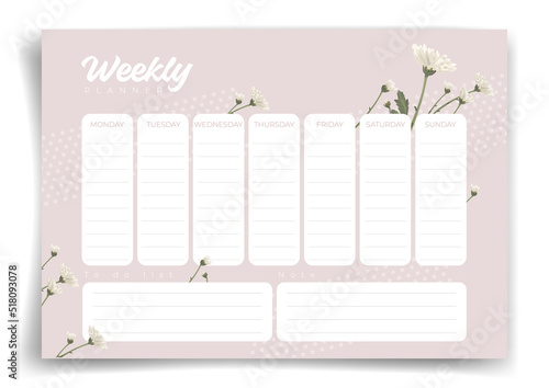 Weekly planner. Travel planner. Habit tracker. Monthly planner. Monthly planner habit tracker blank template. Vector illustration. Minimal style. Clean style. Daily to do.