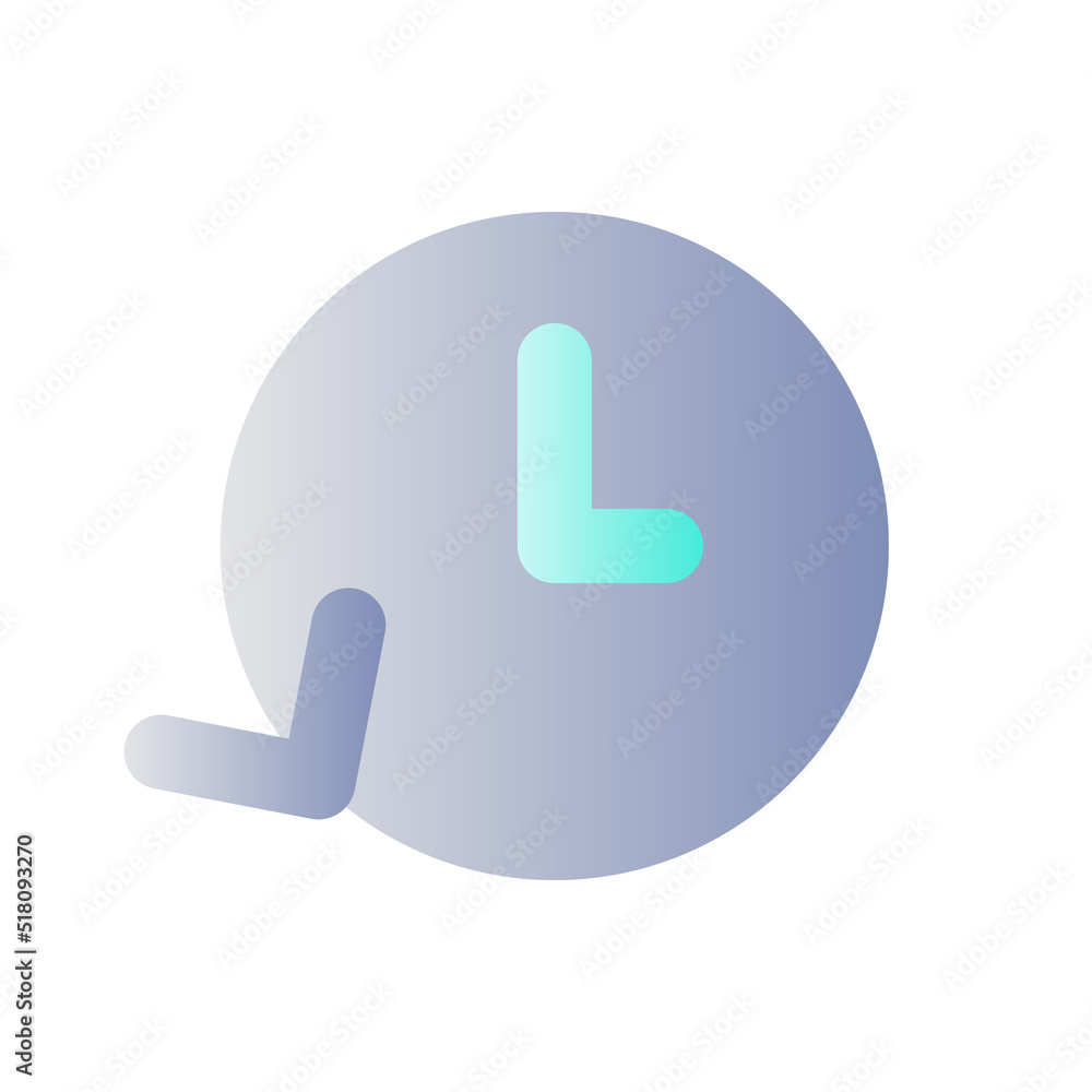 Period of time flat gradient color ui icon. Project duration. Alarm clock. Deadline. Timer tool. Simple filled pictogram. GUI, UX design for mobile application. Vector isolated RGB illustration Period of time flat gradient color ui icon. Project duration. Alarm clock. Deadline. Timer tool. Simple filled pictogram. GUI, UX design for mobile application. Vector isolated RGB illustration