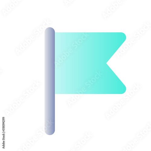 Simple flag for report flat gradient color ui icon. Reporting bugs and issues. Inappropriate content. Simple filled pictogram. GUI, UX design for mobile application. Vector isolated RGB illustration