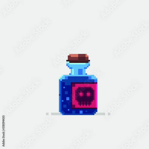 poison bottle in pixel art style