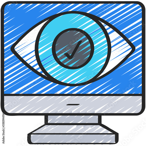 Computer Visibilty Icon photo