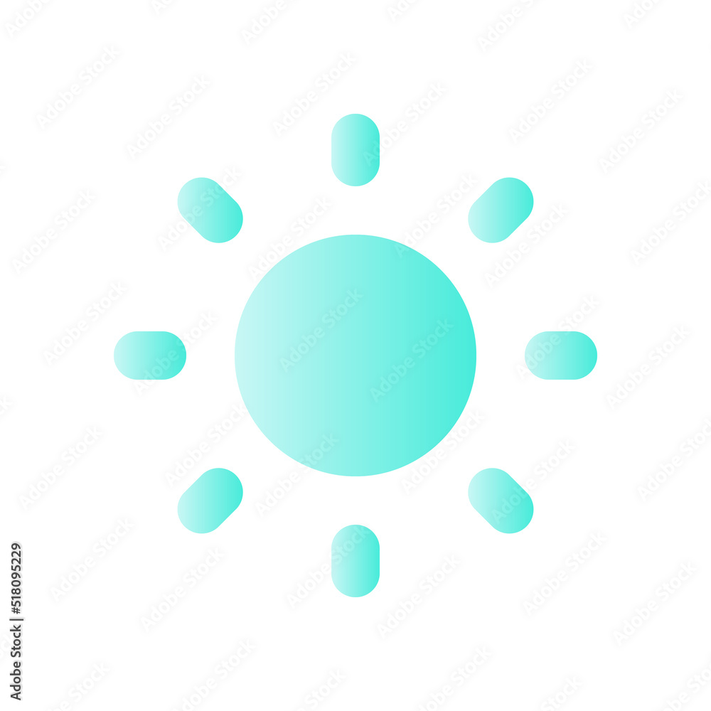 Light mode flat gradient color ui icon. Daytime theme. Adjust screen brightness. Viewing experience. Simple filled pictogram. GUI, UX design for mobile application. Vector isolated RGB illustration Light mode flat gradient color ui icon. Daytime theme. Adjust screen brightness. Viewing experience. Simple filled pictogram. GUI, UX design for mobile application. Vector isolated RGB illustration