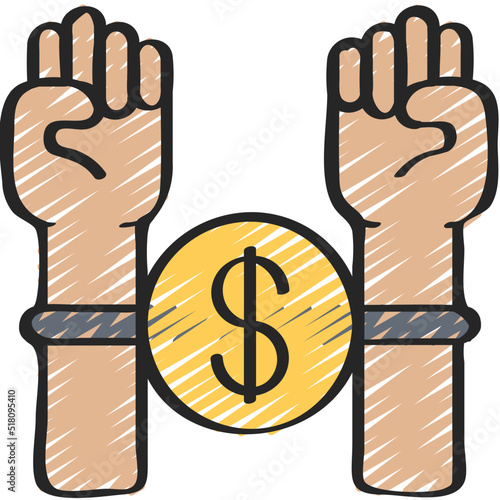 Tied Up Financially Icon