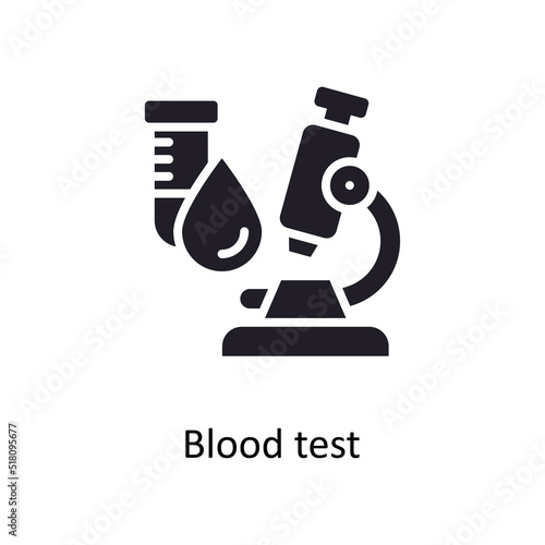 Blood test vector Solid Icon Design illustration. Medical Symbol on White background EPS 10 File