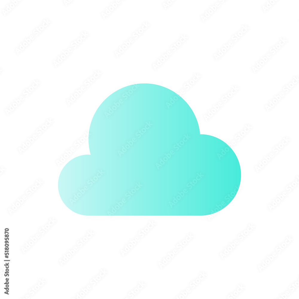 Cloud computing flat gradient color ui icon. Data storage. Wireless file sharing. Infrastructure. Simple filled pictogram. GUI, UX design for mobile application. Vector isolated RGB illustration Cloud computing flat gradient color ui icon. Data storage. Wireless file sharing. Infrastructure. Simple filled pictogram. GUI, UX design for mobile application. Vector isolated RGB illustration