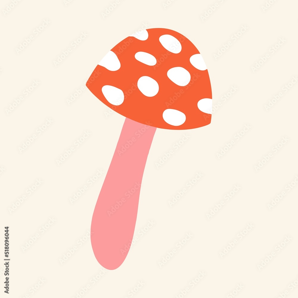 Fly agaric, fungus flat icon logo illustration vector isolated.Suitable for web design, logos, apps and UI. Fly agaric, fungus flat icon logo illustration vector isolated.Suitable for web design, logos, apps and UI.