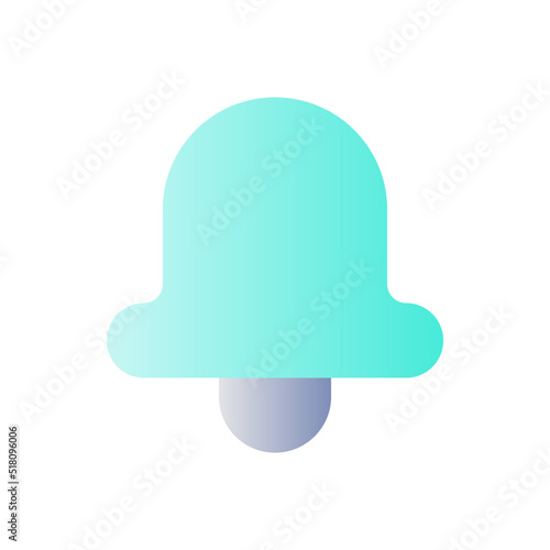Notifications flat gradient color ui icon. Adjusting ringer volume. Alarm clock. Ring mode. Simple filled pictogram. GUI, UX design for mobile application. Vector isolated RGB illustration