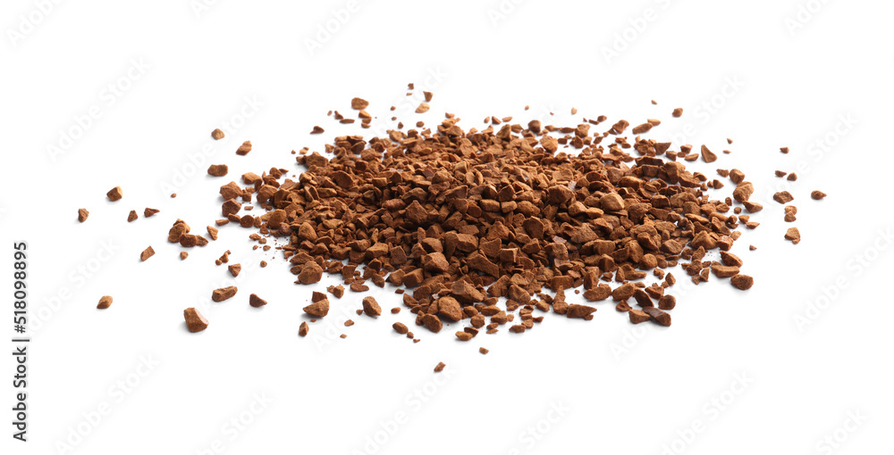 Heap of aromatic instant coffee isolated on white Heap of aromatic instant coffee isolated on white
