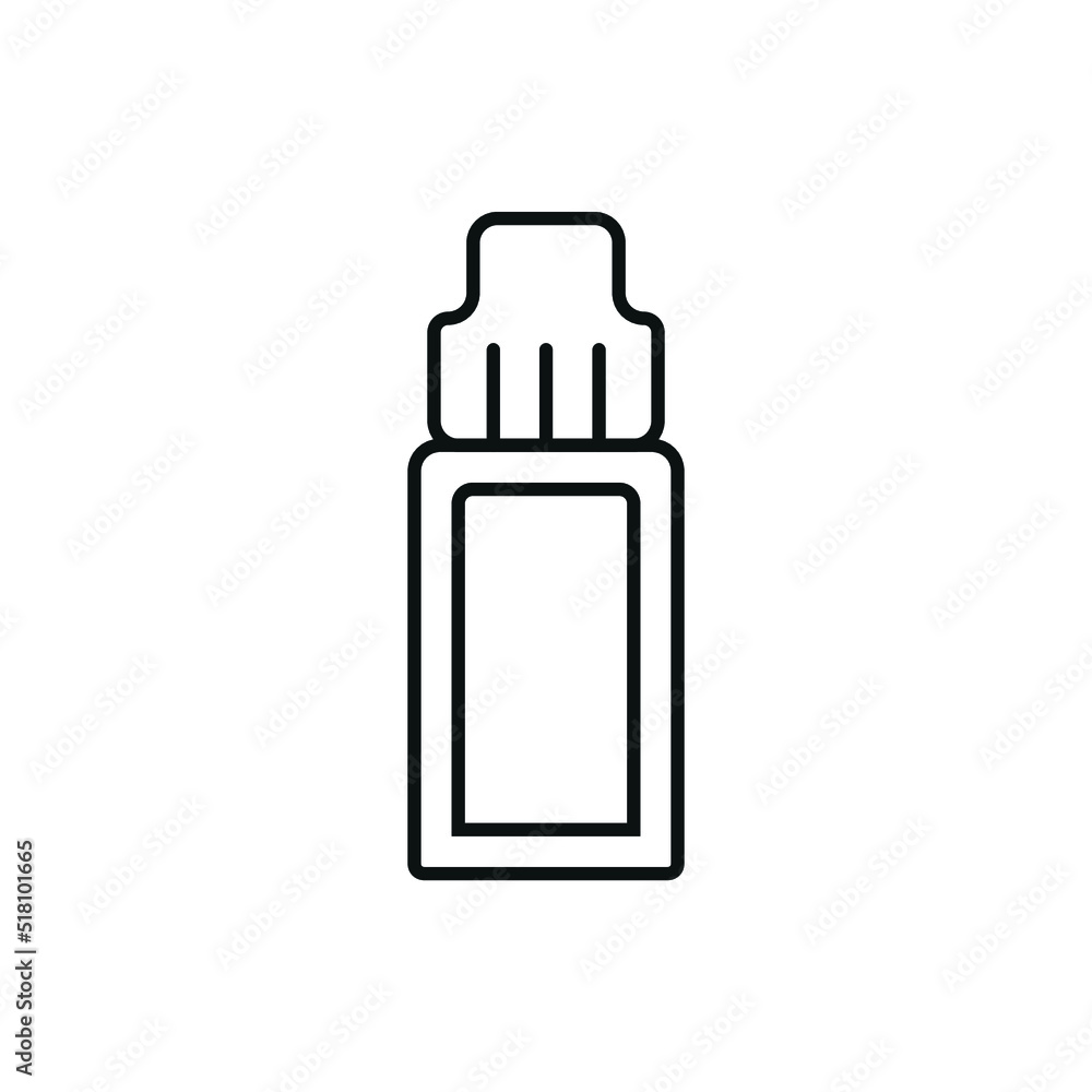Bottle liquid for electronic cigarette - editable stroke Bottle liquid for electronic cigarette - editable stroke