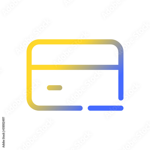 Close bank account pixel perfect gradient linear ui icon. Banking and finance. Electronic operations. Line color user interface symbol. Modern style pictogram. Vector isolated outline illustration