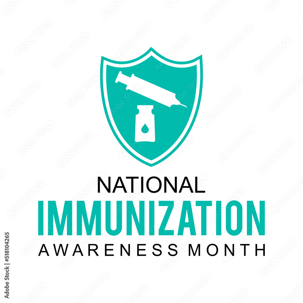 National Immunization Awareness Month. Vector illustration on white background