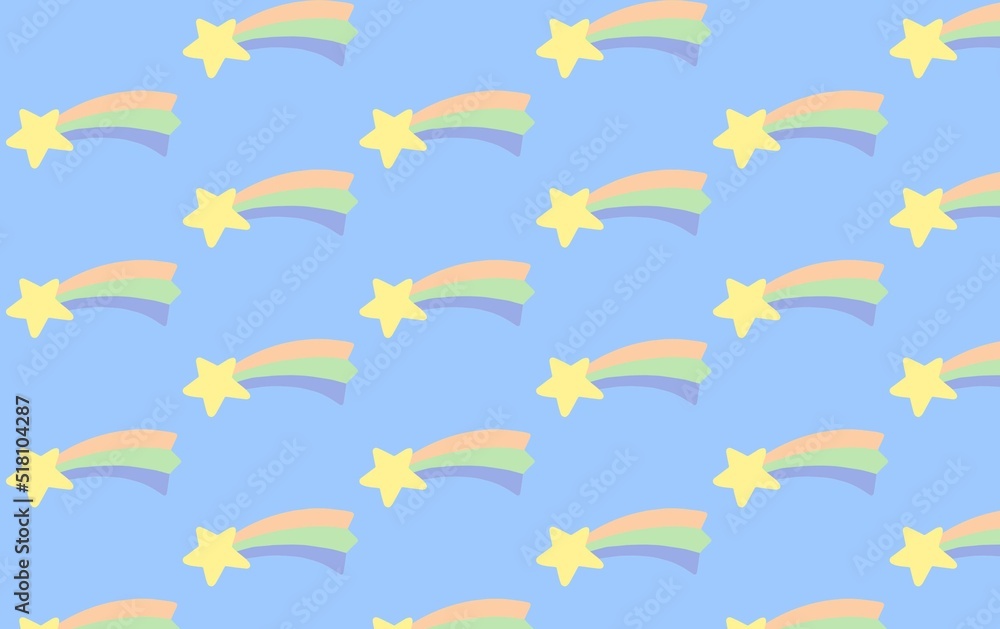 seamless cute stars pattern background