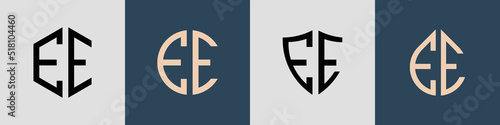 Creative simple Initial Letters EE Logo Designs Bundle.