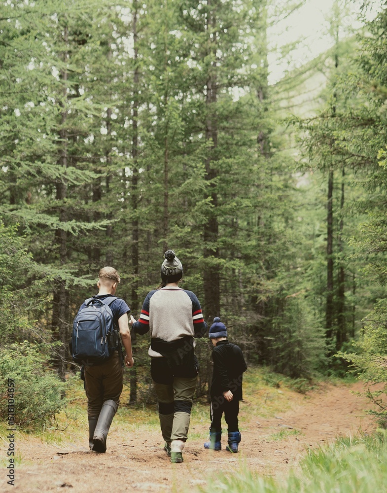 Obraz premium hiking in the woods