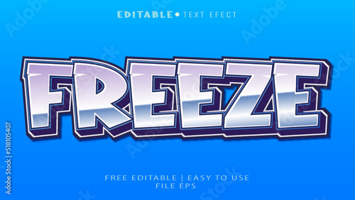 FREEZE TEXT EFECT GLOSSY AND COOL EFECT
