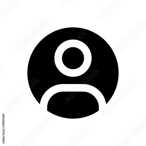 Select contact photo black glyph ui icon. Put profile picture. Assign image. User interface design. Silhouette symbol on white space. Solid pictogram for web, mobile. Isolated vector illustration