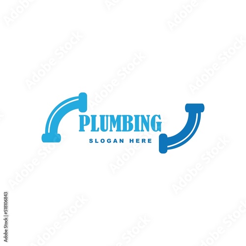 Fototapeta Naklejka Na Ścianę i Meble -  Plumbing logo vector icon