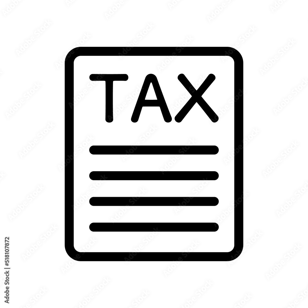Simple tax document icon. Vector. Simple tax document icon. Vector.