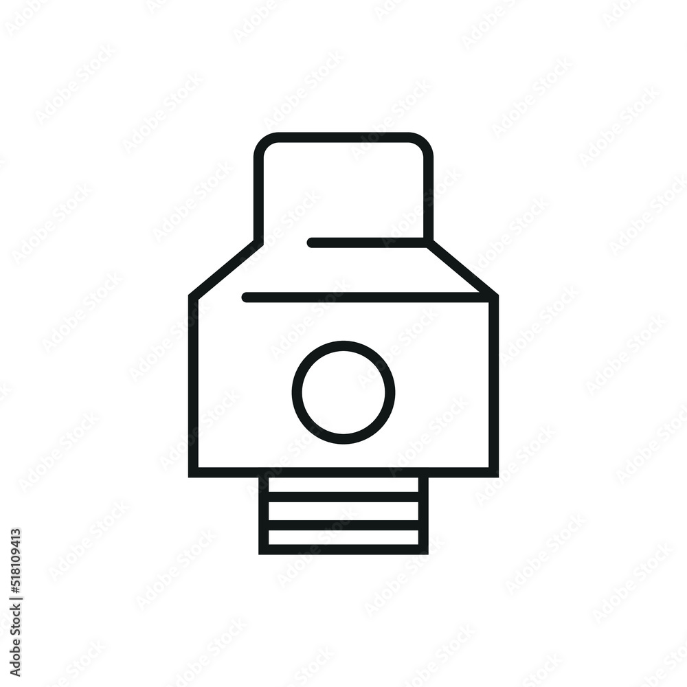 Chasing tank atomizer icon - editable stroke Chasing tank atomizer icon - editable stroke