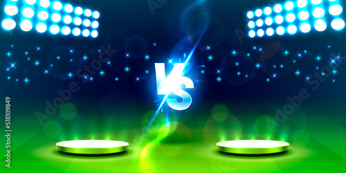 Versus game cover, banner sport vs, team concept. Vector illustration