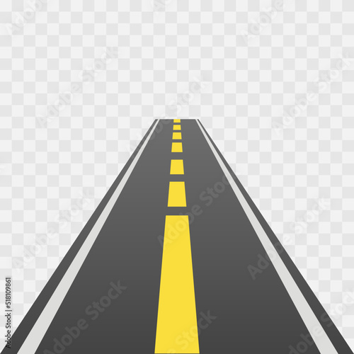  street with asphalt. Straight highway, speedway for motor transport. 