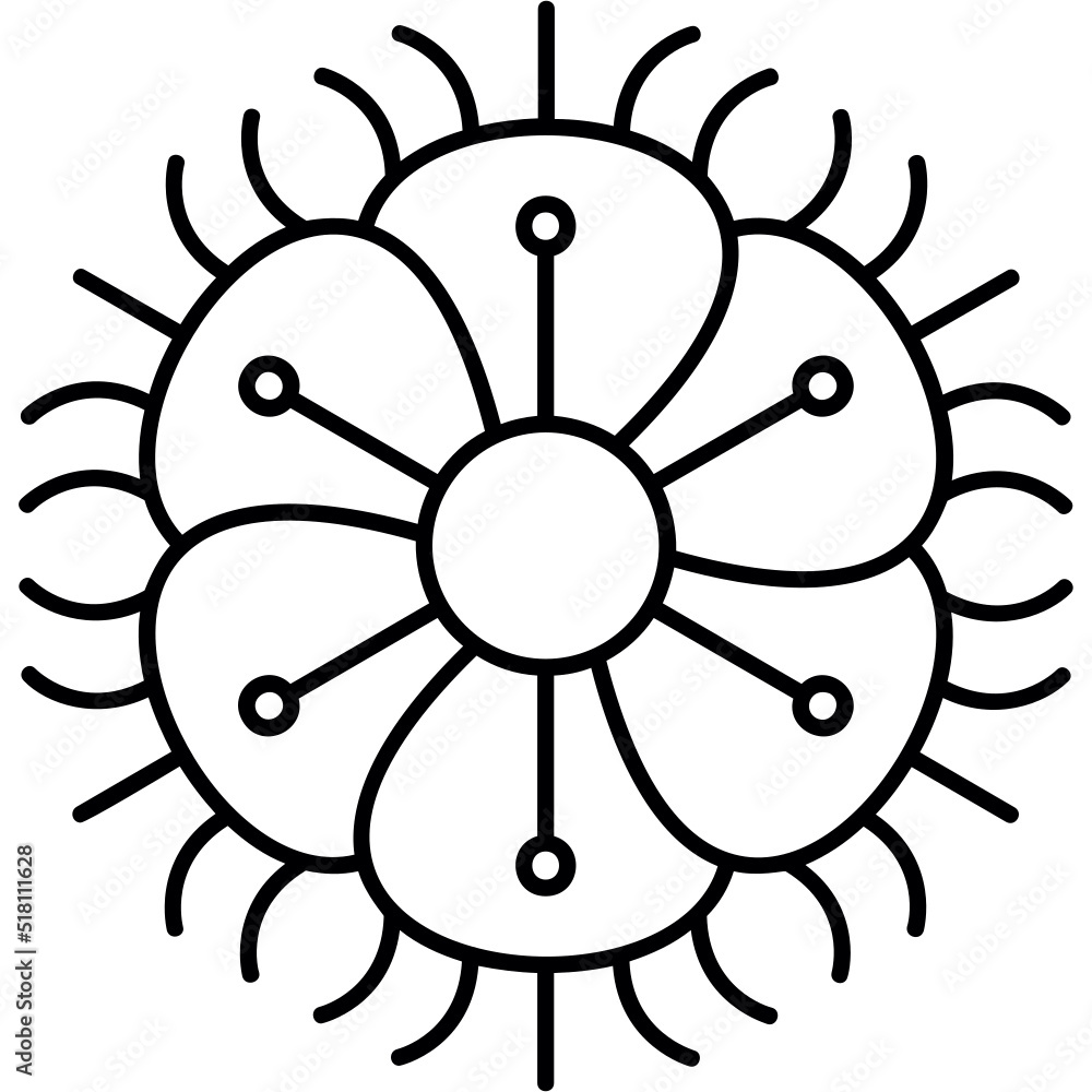 Obraz premium Fringed Dianthus Icon