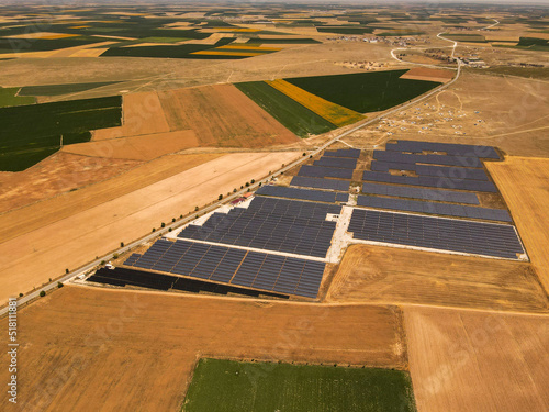 solar power plant. solar panels