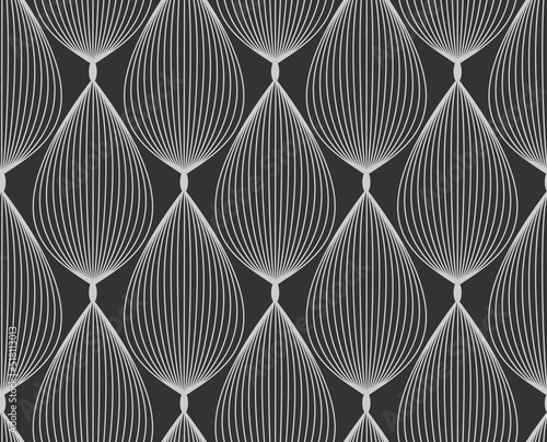 retro style line art wallpaper tile silver shades