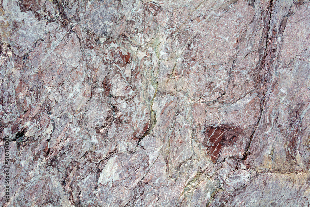 Naklejka premium Stone texture during the development of an old marble quarry near the village of Artyshta