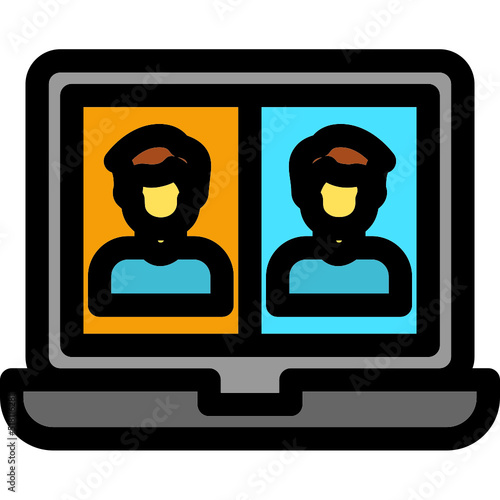 Videocall Discussion Icon