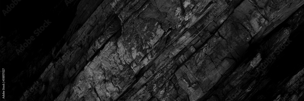 Banner with dark rock texture. Abstract background with stone rock pattern Banner with dark rock texture. Abstract background with stone rock pattern