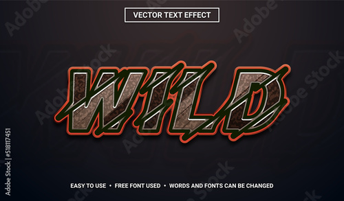 Wild Editable Vector Text Effect.