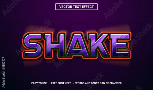Shake Editable Vector Text Effect.