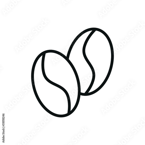 Coffee beans icon - editable stroke