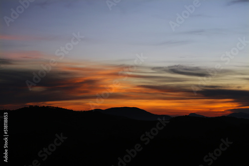 sunset in the mountains