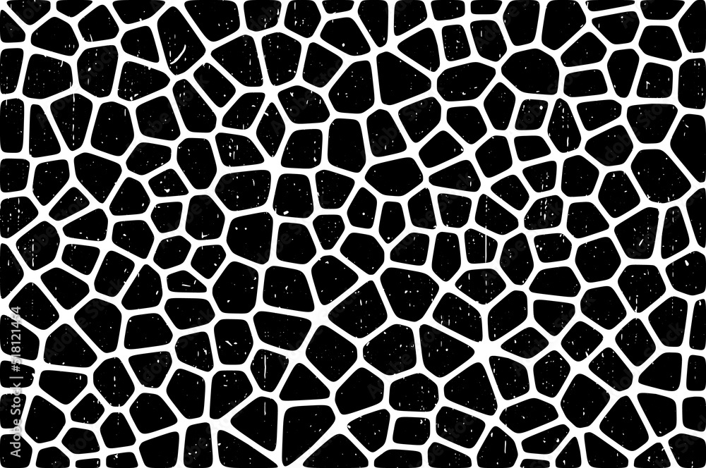 Abstract Vector Voronoi Pattern Background with Gritty Grunge Texture Overlay Abstract Vector Voronoi Pattern Background with Gritty Grunge Texture Overlay