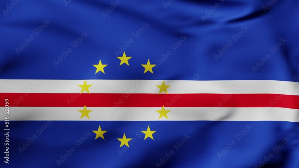 3D animation Flag Waving in slow motion Fill Frame - Cape Verde 3D animation Flag Waving in slow motion Fill Frame - Cape Verde