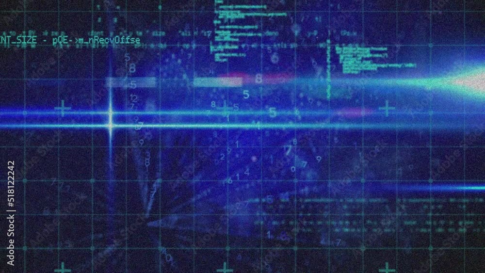 Animation of green data processing and binary coding Animation of green data processing and binary coding
