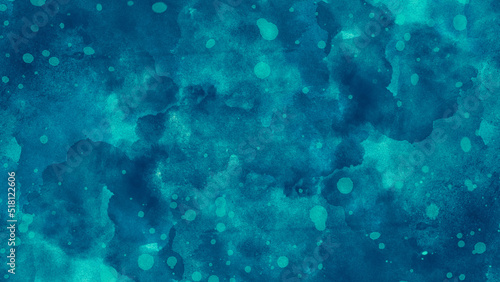 Artistic hand painted multi layered dark blue background. dark blue nebula sparkle light star universe in outer space horizontal galaxy on space. navy blue watercolor and paper texture. wash aqua