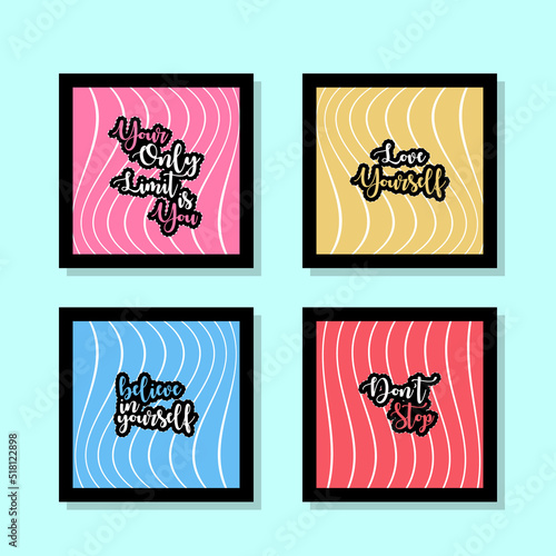 Quotes Set with background, Vector Art