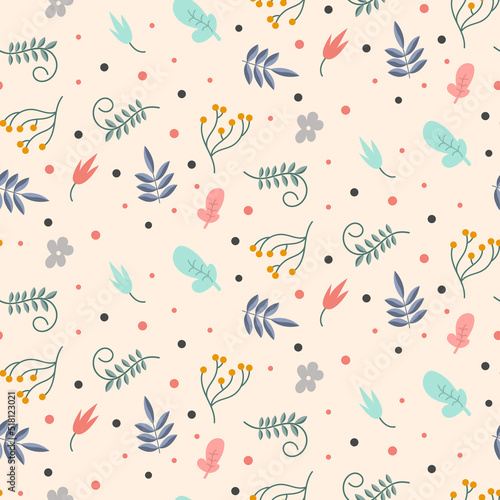 Floral Pattern Colorful Vector Illustration . suitable for your wallpaper