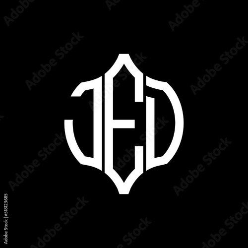 JED letter logo. JED best black background vector image. JED Monogram logo design for entrepreneur and business.

