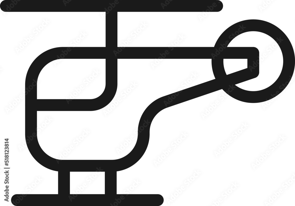Road, transport, traffic sign. Vector symbol perfect for adverts, store, shops, books. Editable stroke. Line icon of helicopter Road, transport, traffic sign. Vector symbol perfect for adverts, store, shops, books. Editable stroke. Line icon of helicopter