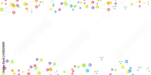 Social media marketing icons internet tags target