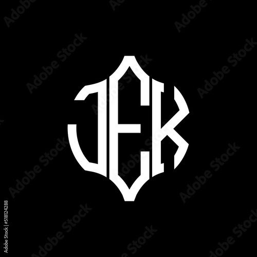 JEK letter logo. JEK best black background vector image. JEK Monogram logo design for entrepreneur and business.
