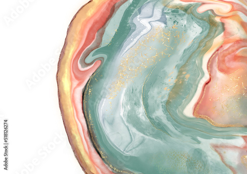 Abstract background - blue orange agate