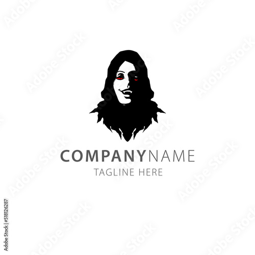 vampire dracula illustration logo vector