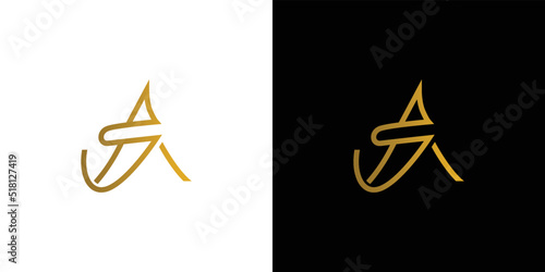 Unique and modern initial letter AS logo design