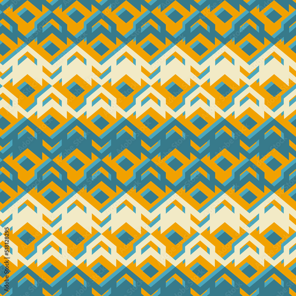 Colored retro mosaic. Seamless pattern