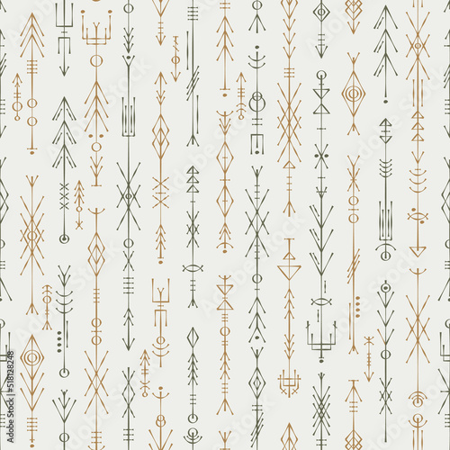 Ancient sign. Seamless pattern